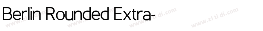 Berlin Rounded Extra字体转换